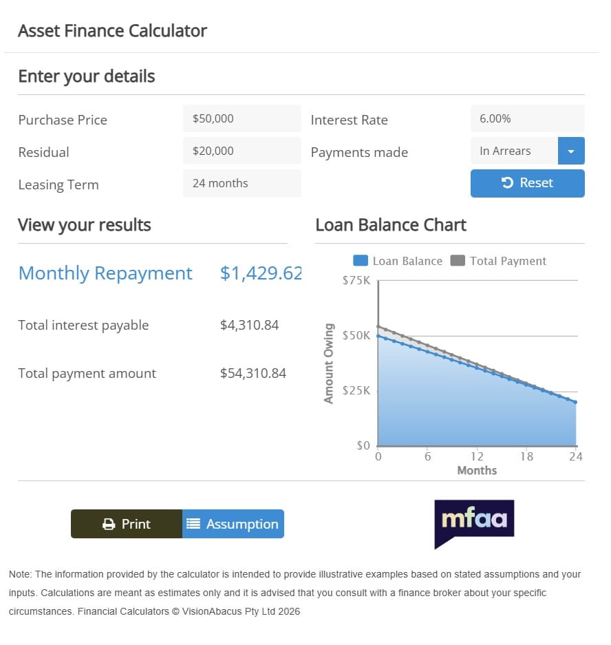 Balloon Repayment Calculator Preview