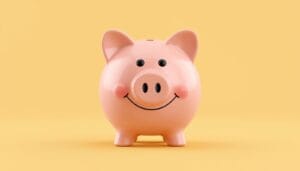 Happy piggy bank