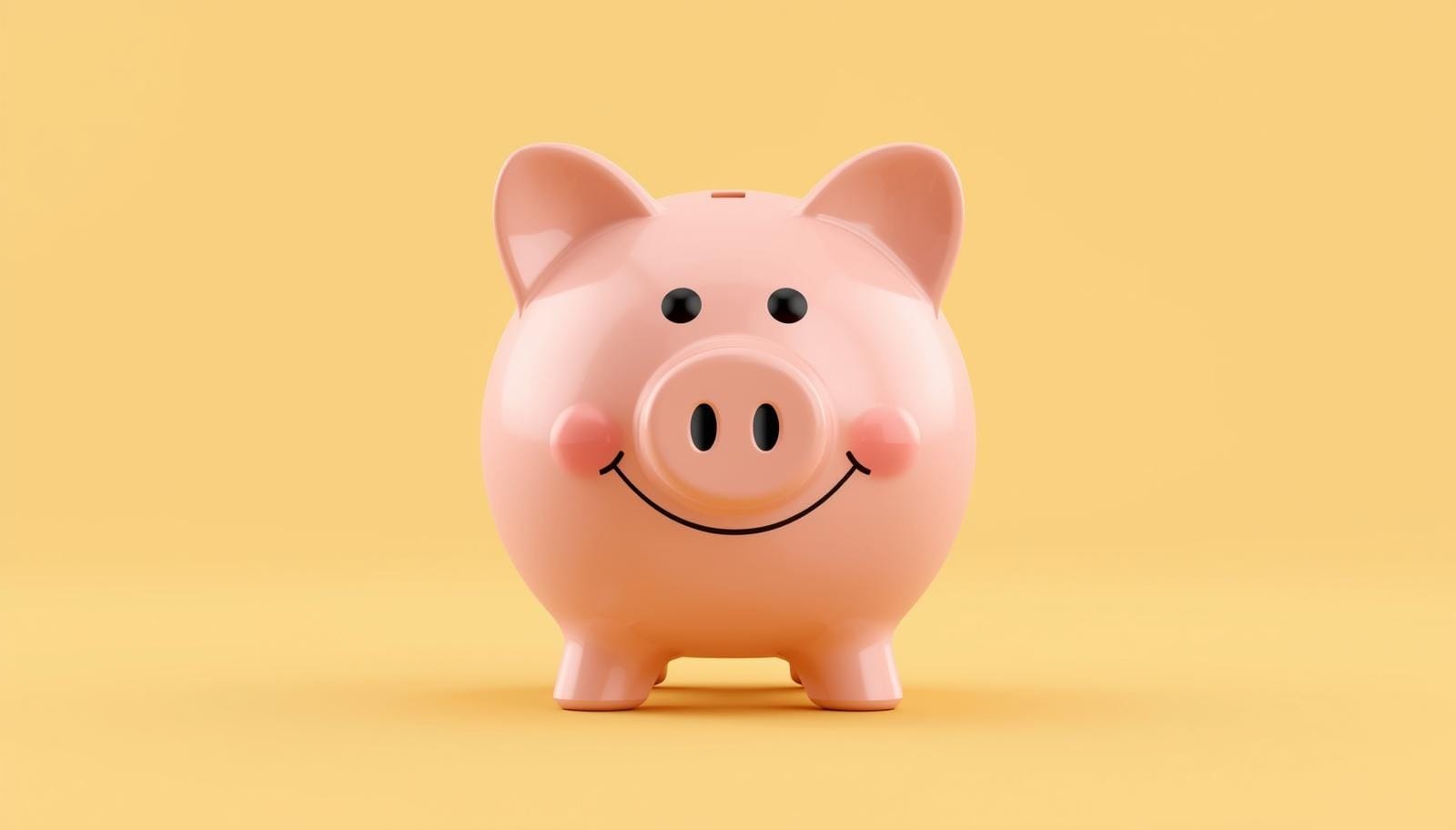 Happy piggy bank
